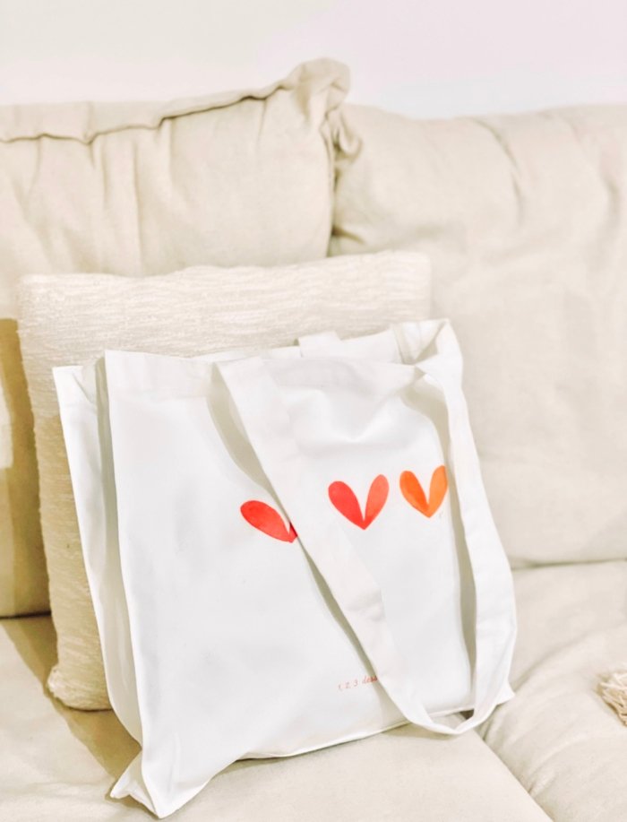 Tote bag 3 cœurs – Image 3