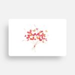 Carte bouquet de cœurs - 18x12cm