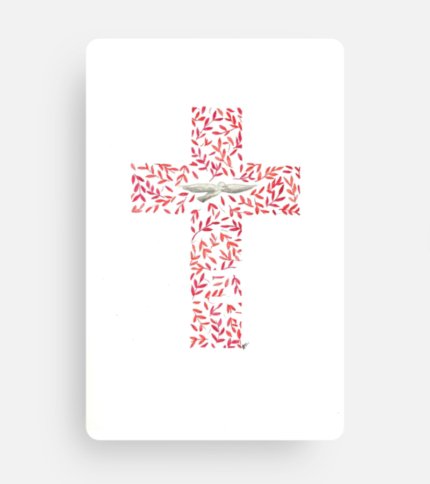 Croix rouge-rose
