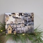 Carte postale représentant les habitations en pierre de Matera, en Italie.