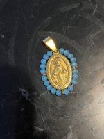 Collier perles et pendentif - Vierge Marie – Image 2