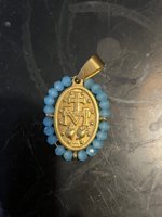 Collier perles et pendentif - Vierge Marie – Image 3